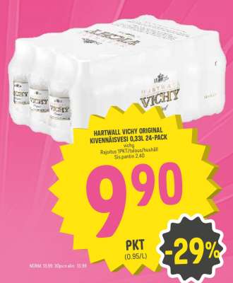 Hartwall Vichy Original Kivennäisvesi 0,33L 24-pack