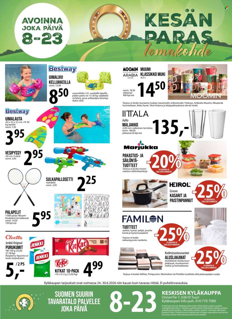 Tuuri tarjoukset  - 24.06.2026 - 30.06.2026.