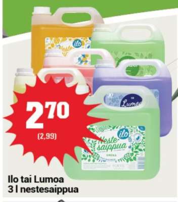 Ilo tai Lumo 3 l nestesaippua