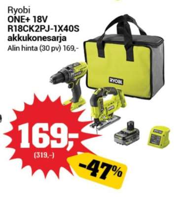 Ryobi ONE+ 18V R18CK2PJ-1X40S