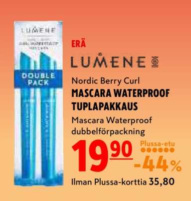 LUMENE Nordic Berry Curl MASCARA WATERPROOF TUPLAPAKKAUS
