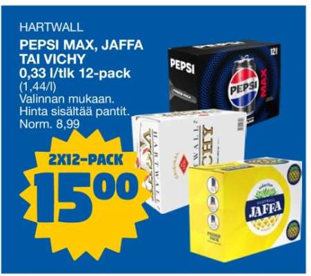 PEPSI MAX, JAFFA TAI VICHY
