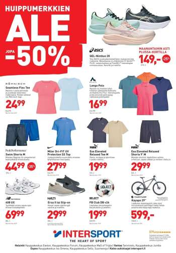 Intersport tarjoukset  - 28.06.2026 - 05.07.2026.
