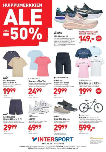 Intersport tarjoukset  - 28.06.2026 - 05.07.2026.