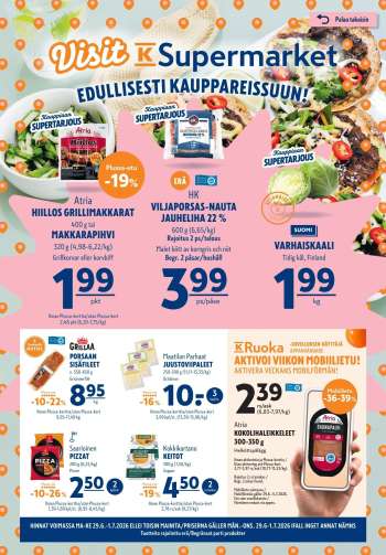 K-Supermarket tarjoukset  - 29.06.2026 - 01.07.2026.