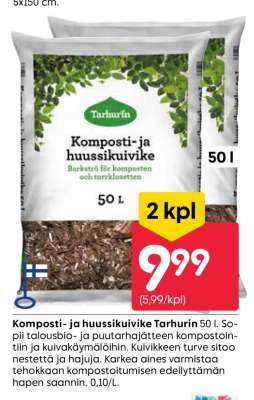 Komposti- ja huussikuivike Tarhurin