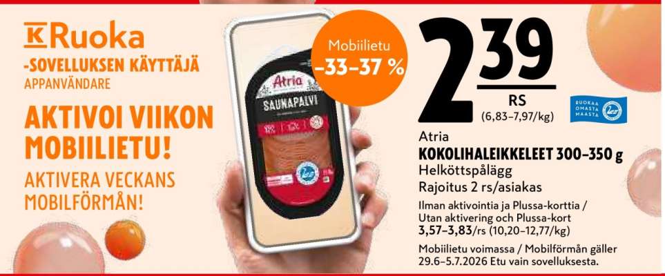 Atria KOKOLIHALEIKKELEET 300–350 g