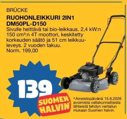 BRÜCKE RUOHONLEIKKURI 2IN1 DM50PL-D150