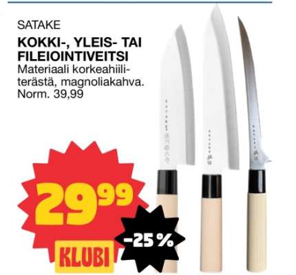 SATAKE KOKKI-, YLEIS- TAI FILEOINTIVEITSI
