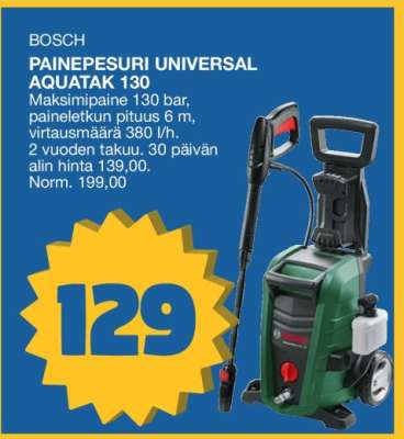 BOSCH PAINEPESURI UNIVERSAL-AQUATAK 130