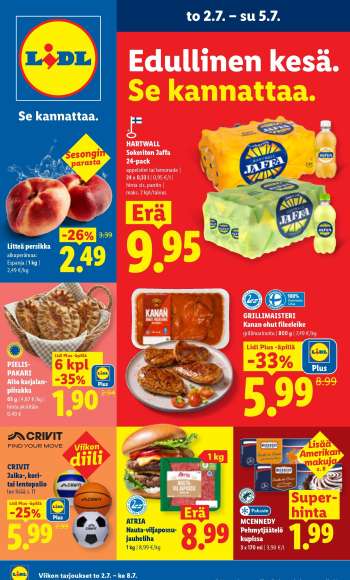 Lidl tarjoukset  - 02.07.2026 - 08.07.2026.