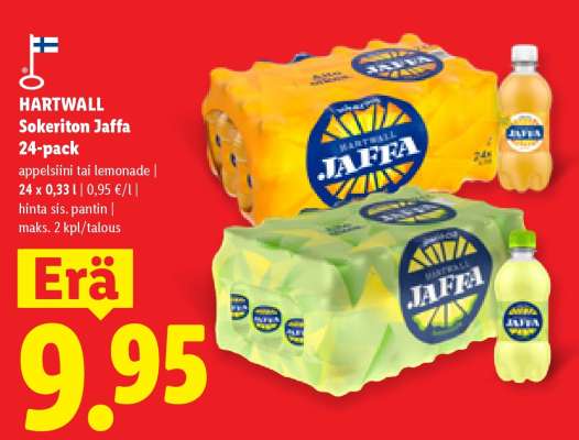 HARTWALL Sokeriton Jaffa 24-pack