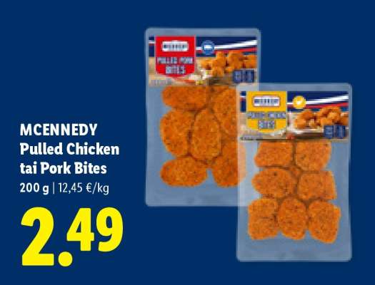 MCENNEDY Pulled Chicken tai Pork Bites