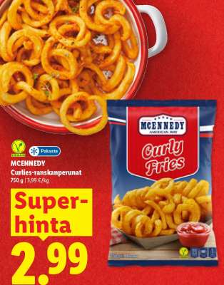 MCENNEDY Curlies-ranskanperunat
