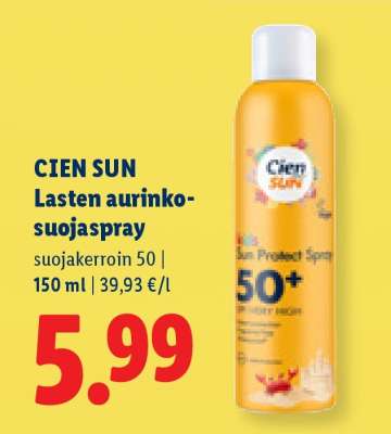 CIEN SUN Lasten aurinkosuojaspray