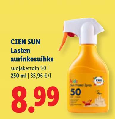 CIEN SUN Lasten aurinkosuihke