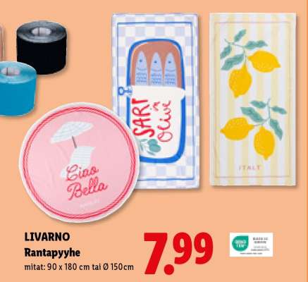 LIVARNO Rantapyyhe