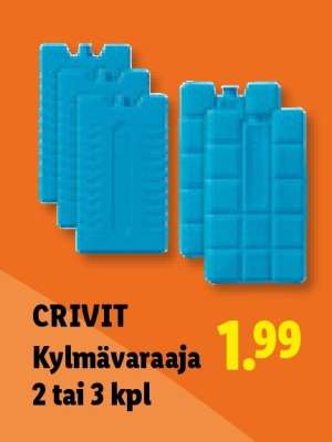 CRIVIT Kylmävaraaja 2 tai 3 kpl
