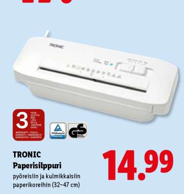 TRONIC Paperisilppuri