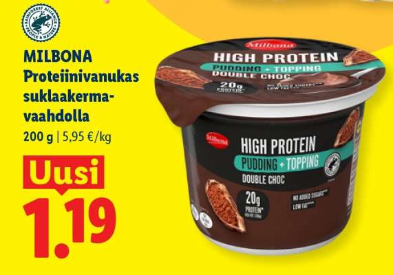 MILBONA Proteiinivanukas suklaakermavaahdolla