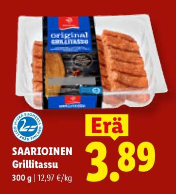 SAARIOINEN Grillitassu