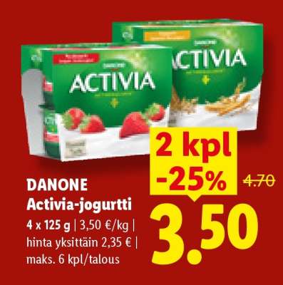 DANONE Activia -jogurtti