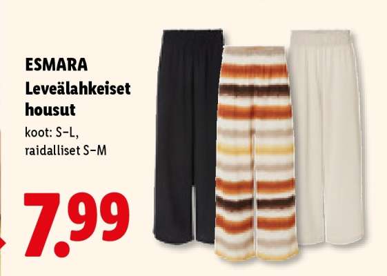 ESMARA Leveälahkeiset housut