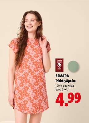 ESMARA Pitkä yöpaita