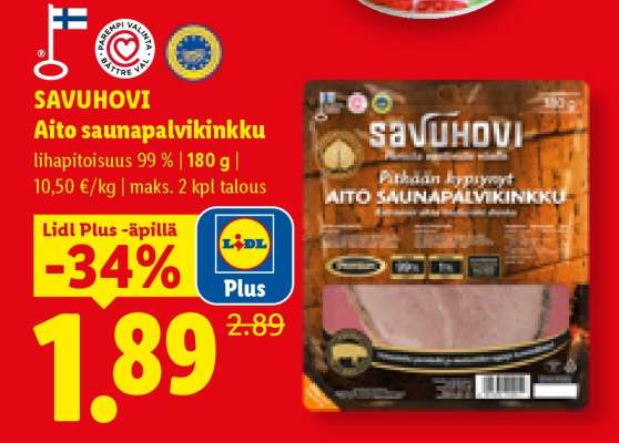 SAVUHOVI Aito saunapalvikinkku