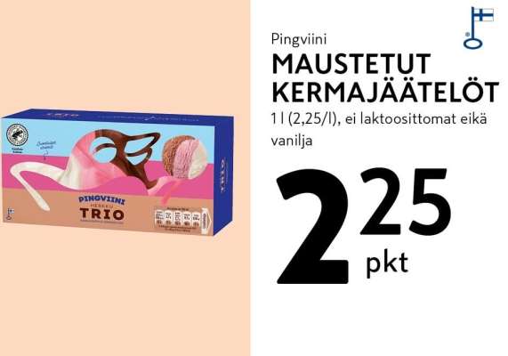 Pingviini Maustetut kermajäätelöt