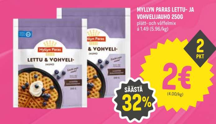 MYLLYN PARAS LETTU- JA VOHVELIJAUHO 250G