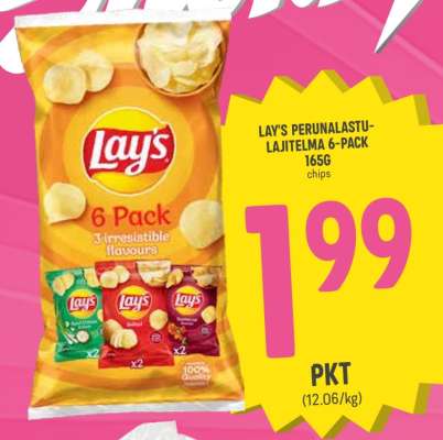 LAY'S PERUNALASTU-LAJITELMA 6-PACK