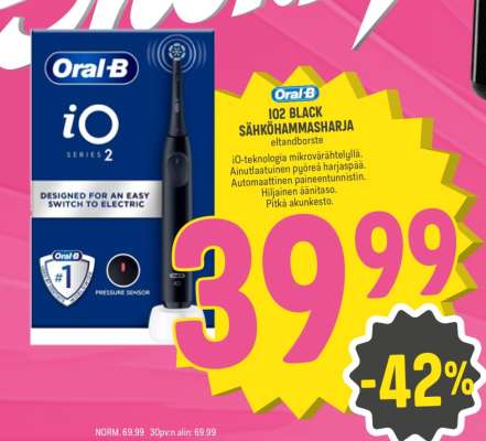 Oral-B iO2 Black Sähköhammasharja