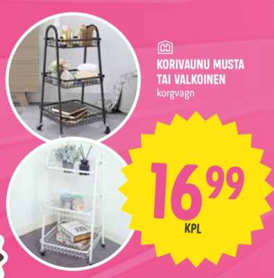 KORIVAUNU MUSTA TAI VALKOINEN