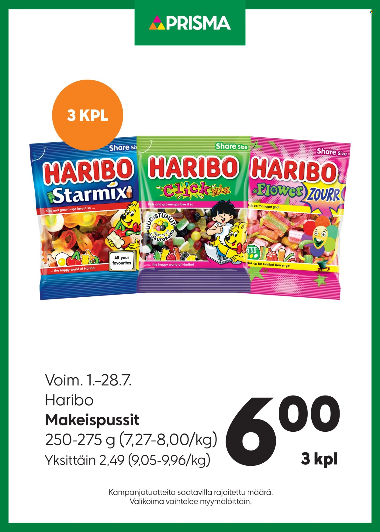 Prisma tarjoukset - 01.07.2026 - 28.07.2026. Sivu 1