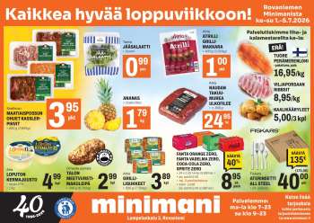 Minimani tarjoukset  - 01.07.2026 - 05.07.2026.