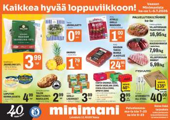 Minimani tarjoukset  - 01.07.2026 - 05.07.2026.