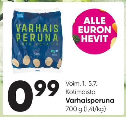 Kotimaista Varhaisperuna