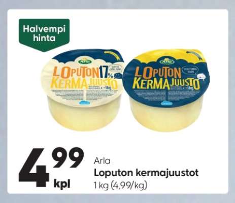 Arla Loputon Kermajuustot