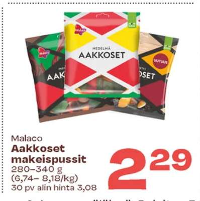 Malaco AAKKOSET MAKEISPUSSIT