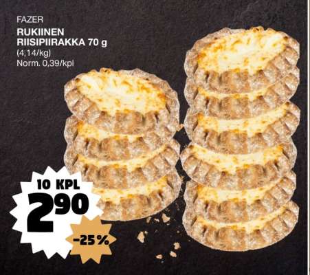 FAZER RUKIINEN RIISIPIIRAKKA 70 g