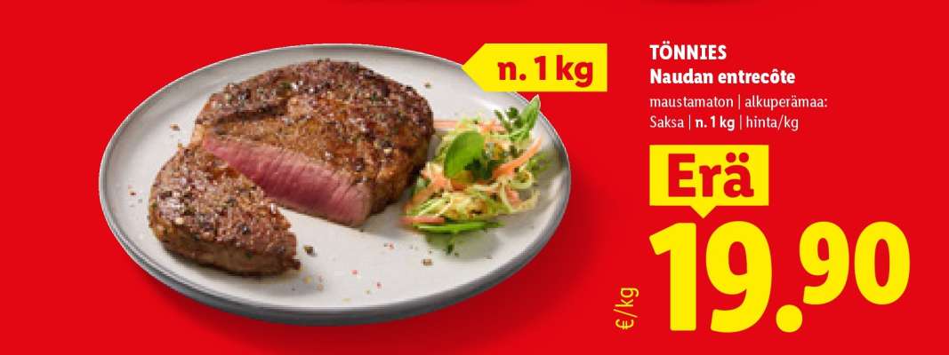 Tönnies Naudan entrecôte