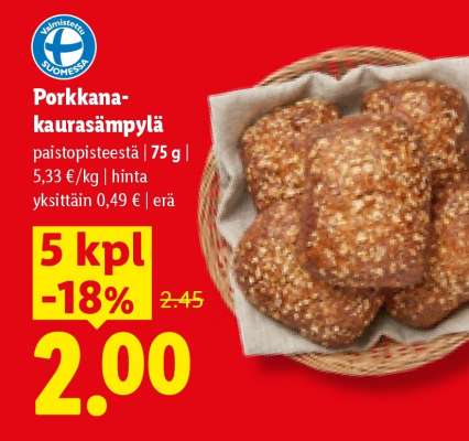 Porkkana-kaurasämpylä