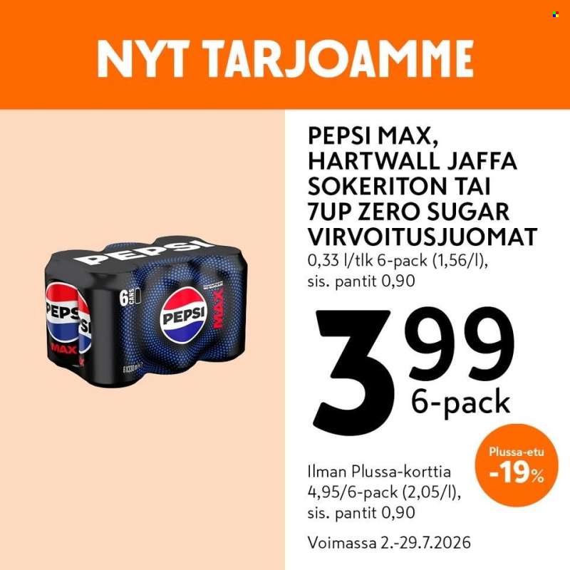 K-market tarjoukset  - 02.07.2026 - 29.07.2026.