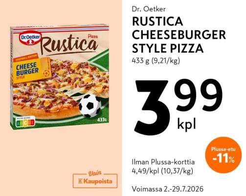 Dr. Oetker RUSTICA CHEESEBURGER STYLE PIZZA