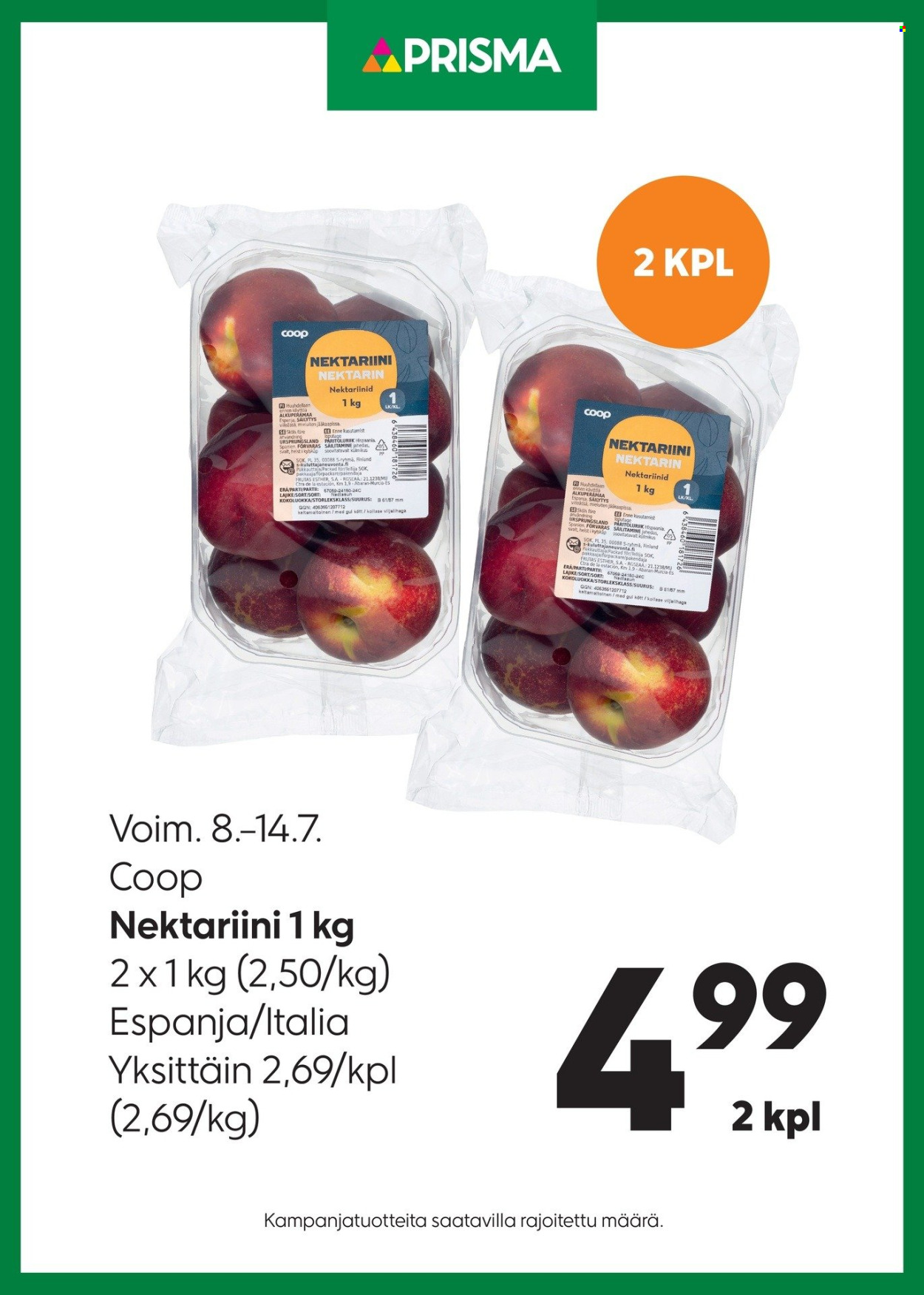 Prisma tarjoukset - 08.07.2026 - 14.07.2026. Sivu 1