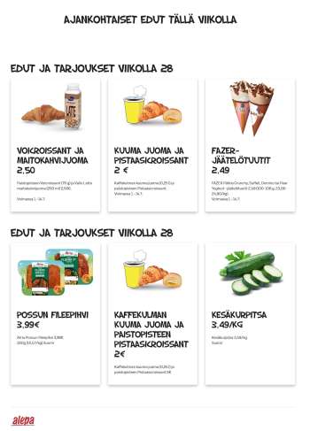 Alepa tarjoukset  - 01.07.2026 - 14.07.2026.