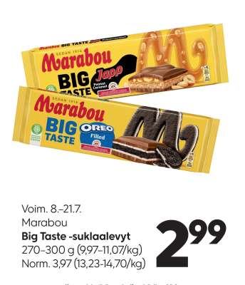 Marabou Big Taste -suklaalevyt