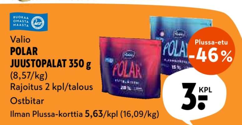 Valio POLAR JUUSTOPALAT 350 g