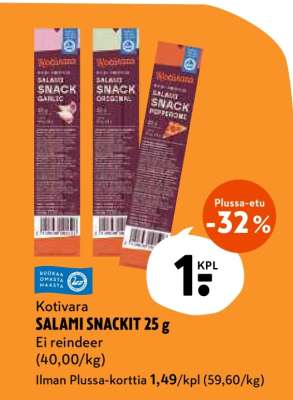 Kotivara SALAMI SNACKIT 25 g